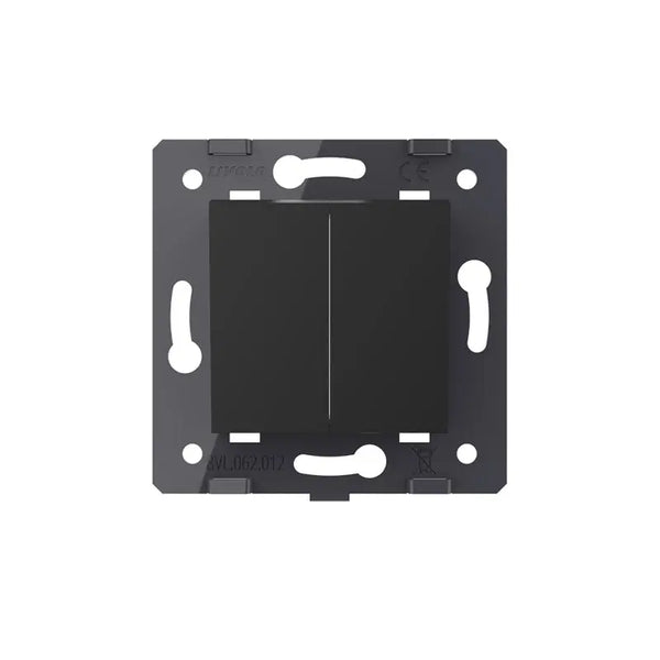 Livolo | Zwart | 2 | Module | Aan/Uit | Kruis | Wipschakelaar Livolo Nederland B.V.