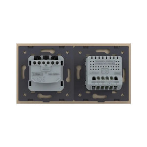 Livolo | Goud | 2+SR | Aan/Uit | Slimme schakelaar met wandcontactdoos | Smart Home Livolo Nederland B.V.