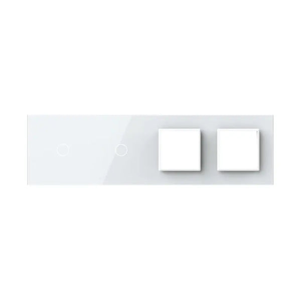 Zelf samenstellen | Wit | Afdekraam 1+1+SR+SR Livolo Nederland B.V.