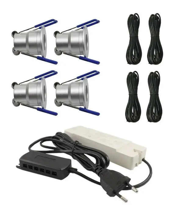 Complete Veranda Set | Deluxe 1 | Veranda verlichting 12V | Plug and Play | 4 Inbouwspots | Niet dimbaar Livolo Nederland
