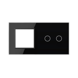 Livolo | Zwart | SR+2 | Glasplaat | Combinatie Livolo Nederland B.V.