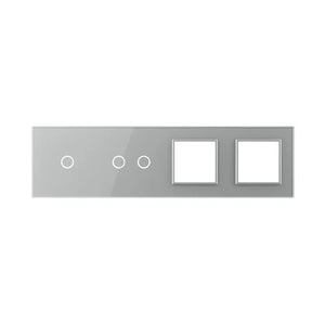Livolo | Grijs | 1+2+SR+SR | Glasplaat | Combinatie Livolo Nederland B.V.