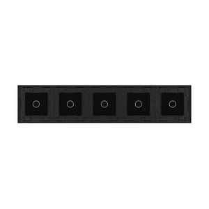 Livolo | Zwart | 1+1+1+1+1 | Glasplaat | Touchschakelaar Livolo Nederland B.V.
