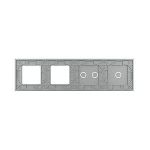 Livolo | Grijs | 1+2+SR+SR | Glasplaat | Combinatie Livolo Nederland B.V.
