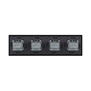 Livolo | Zwart | SR+SR+SR+SR | Wandcontactdoos | Chrome frame Livolo Nederland B.V.