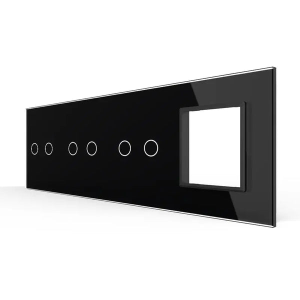 Livolo | Zwart | 2+2+2+SR | Glasplaat | Combinatie Livolo Nederland B.V.