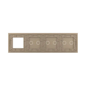 Livolo | Goud | 2+2+2+SR | Glasplaat | Combinatie Livolo Nederland B.V.