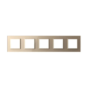 Livolo | Goud | SR+SR+SR+SR+SR | Glasplaat Livolo Nederland B.V.