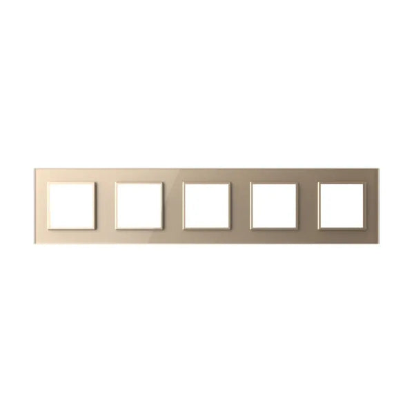 Livolo | Goud | SR+SR+SR+SR+SR | Glasplaat Livolo Nederland B.V.