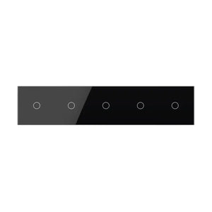 Livolo | Zwart | 1+1+1+1+1 | Glasplaat | Touchschakelaar Livolo Nederland B.V.