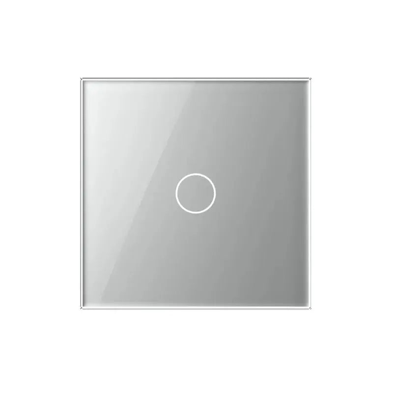 Livolo glazen afdekraam in grijs voor één touch schakelpositie