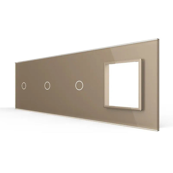 Livolo | Goud | 1+1+1+SR | Glasplaat | Combinatie Livolo Nederland B.V.