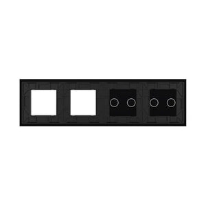 Livolo | Zwart | 2+2+SR+SR | Glasplaat | Combinatie Livolo Nederland B.V.