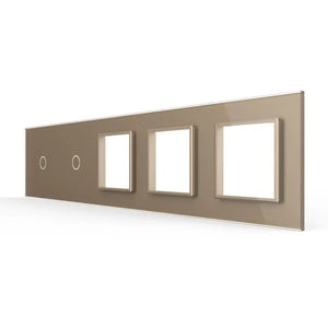 Livolo | Goud | 1+1+SR+SR+SR | Glasplaat | Combinatie Livolo Nederland B.V.