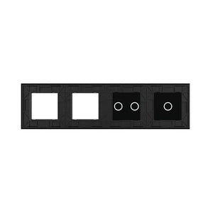 Livolo | Zwart | 1+2+SR+SR | Glasplaat | Combinatie Livolo Nederland B.V.