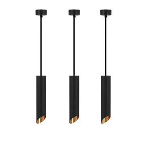Hanglamp | 3 | Zwart met gouden binnenzijde | Luxe LED Livolo Nederland B.V.
