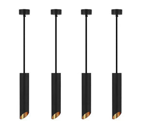 Hanglamp | 4 | Zwart met gouden binnenzijde | Luxe LED Livolo Nederland B.V.