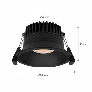 Inbouwspot | 3 Stuks | Zwart | Deluxe LED | Verdiept | Ø 83mm Livolo Nederland B.V.