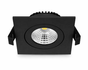 Inbouwspot | Zwart | Lage inbouwdiepte | IP54 | Kantelbaar | Vierkant | Ø 68mm Livolo Nederland B.V.