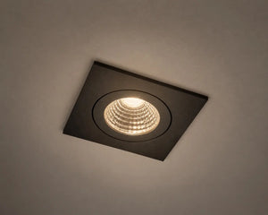 Inbouwspot | Zwart | Lage inbouwdiepte | IP54 | Kantelbaar | Vierkant | Ø 68mm Livolo Nederland B.V.