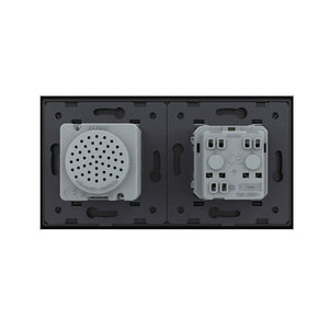 Inbouw speaker met Bluetooth en Frans stopcontact van Livolo in zwart
