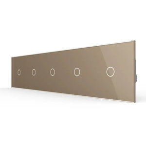 Livolo | Goud | 1+1+1+1+1 | Puls | Schakelaar Livolo Nederland B.V.