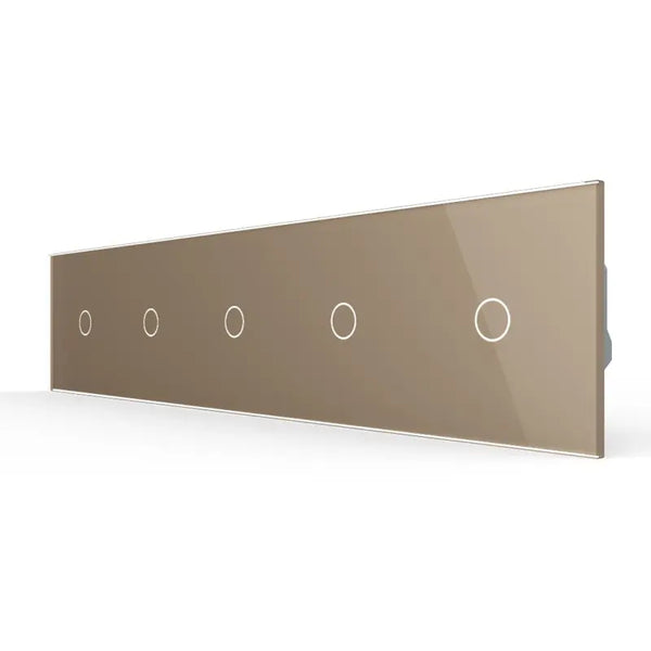 Livolo | Goud | 1+1+1+1+1 | Puls | Schakelaar Livolo Nederland B.V.