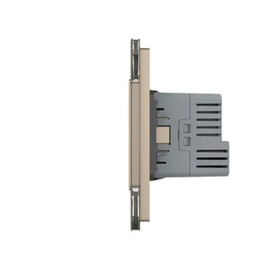 Livolo | Goud | 1+SR | Aan/Uit | Schakelaar met wandcontactdoos + USB-C Oplader Livolo Nederland B.V.