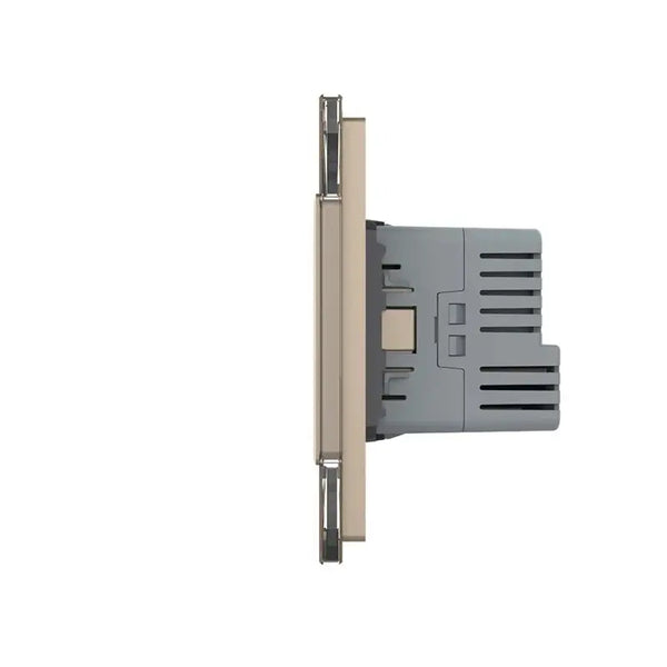 Livolo | Goud | 1+SR | Aan/Uit | Schakelaar met wandcontactdoos + USB-C Oplader Livolo Nederland B.V.