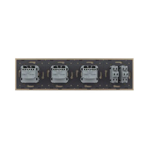 Livolo | Goud | 2+SR+SR+SR | Aan/Uit | Wipschakelaar met drie wandcontactdozen Livolo Nederland B.V.