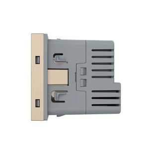 Gouden Livolo SR wandcontactdoos met USB-C aansluiting