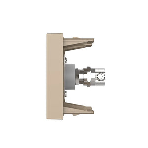 Gouden coax TV wandmodule male met blindpositie voor televisie- en antennekabel