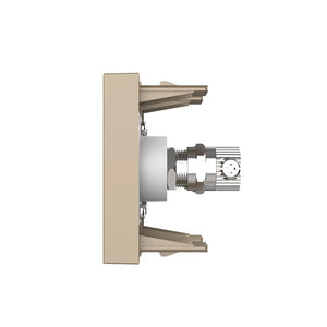 Gouden antenne wandmodule met twee female coax aansluitingen voor televisieverbindingen