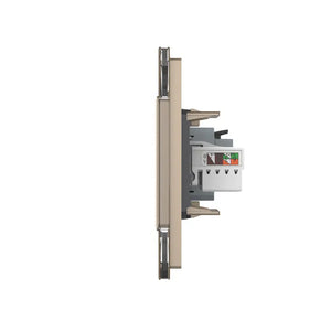 Livolo | Goud | SR+SR | Wandcontactdoos | Netwerk | Blindplaat Livolo Nederland B.V.