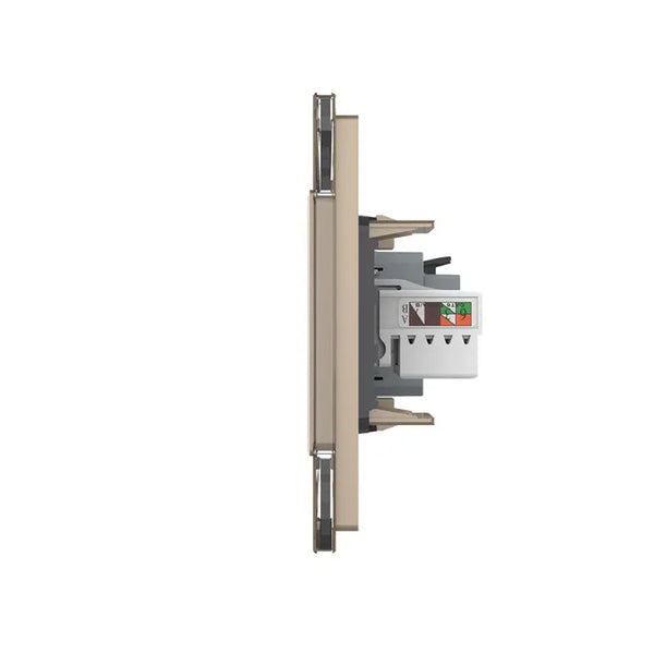 Livolo | Goud | SR+SR | Wandcontactdoos | Netwerk | Blindplaat Livolo Nederland B.V.