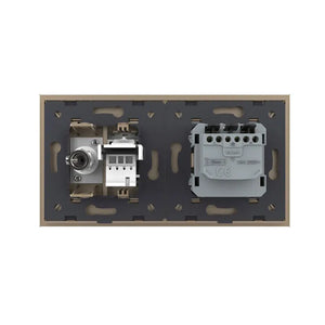Livolo | Goud | SR+SR | Wandcontactdoos | Telefoon | TV Livolo Nederland B.V.