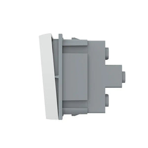 Grijze inbouw schakelaar voor ventilatiesysteem met mechanische wipbediening