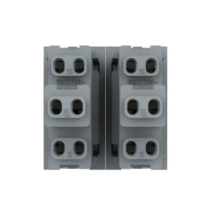 Grijze ventilator schakelmodule voor standaard inbouwdoos en design afdekraam