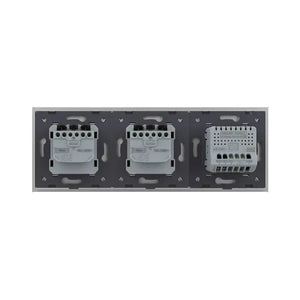 Livolo | Grijs | 1+SR+SR | Dimmer | Schakelaar met dubbele wandcontactdoos Livolo Nederland B.V.