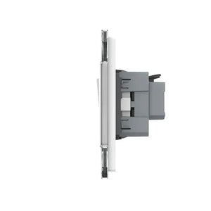 Livolo | Grijs | 2+SR | Aan/Uit | Wipschakelaar met wandcontactdoos Livolo Nederland B.V.