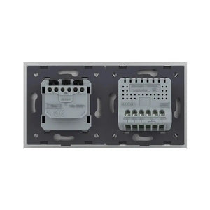 Livolo | Grijs | 2+SR | Rolluik schakelaar met wandcontactdoos Livolo Nederland B.V.