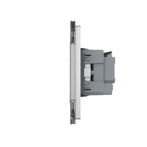 Livolo | Grijs | 2+SR+SR | Aan/Uit | Wipschakelaar met dubbele wandcontactdoos Livolo Nederland B.V.
