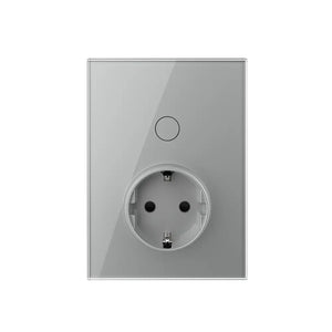 Livolo | Grijs | Aan/Uit | Schakelaar met wandcontactdoos | 1 inbouwdoos Livolo Nederland B.V.