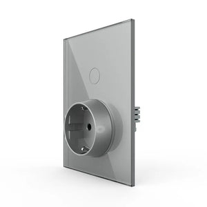 Livolo | Grijs | Aan/Uit | Wisselschakelaar met wandcontactdoos | 1 inbouwdoos Livolo Nederland B.V.