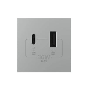 Livolo | Grijs | SR | Module | USB + USB-C oplader Livolo Nederland B.V.