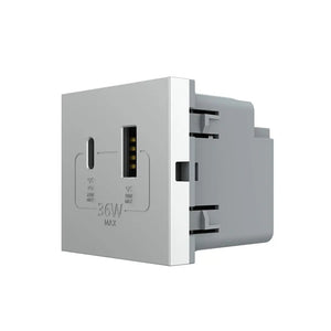 Livolo | Grijs | SR | Module | USB + USB-C oplader Livolo Nederland B.V.