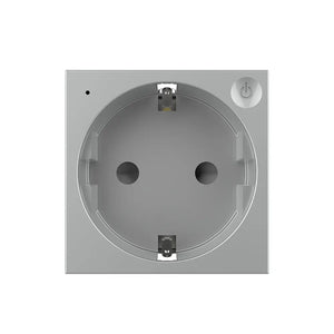 Grijs slim stopcontact met app-bediening en energiemonitoring voor Smart Home