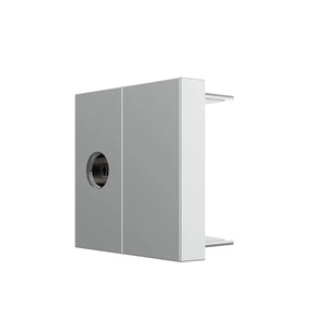 Grijze female antenne aansluiting voor TV met afdekpositie als nette wandmodule