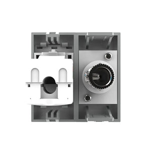 Grijze Livolo TV en netwerk aansluiting Cat6 voor geïntegreerd design schakelmateriaal