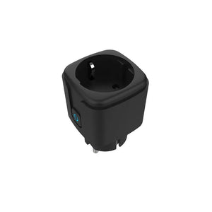 Zwart smart stopcontact Livolo voor spraakbediening met Google Home en Alexa